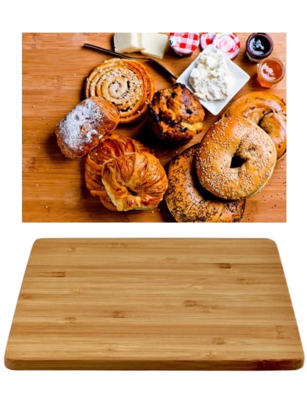 Bamboo Pastry Serving Board Mini Dessert & Sweets Cookies Cupcake Platter 8.75x6